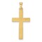 14K Yellow Gold Cross Pendant Charm Religious Jewerly 30mm x 14mm